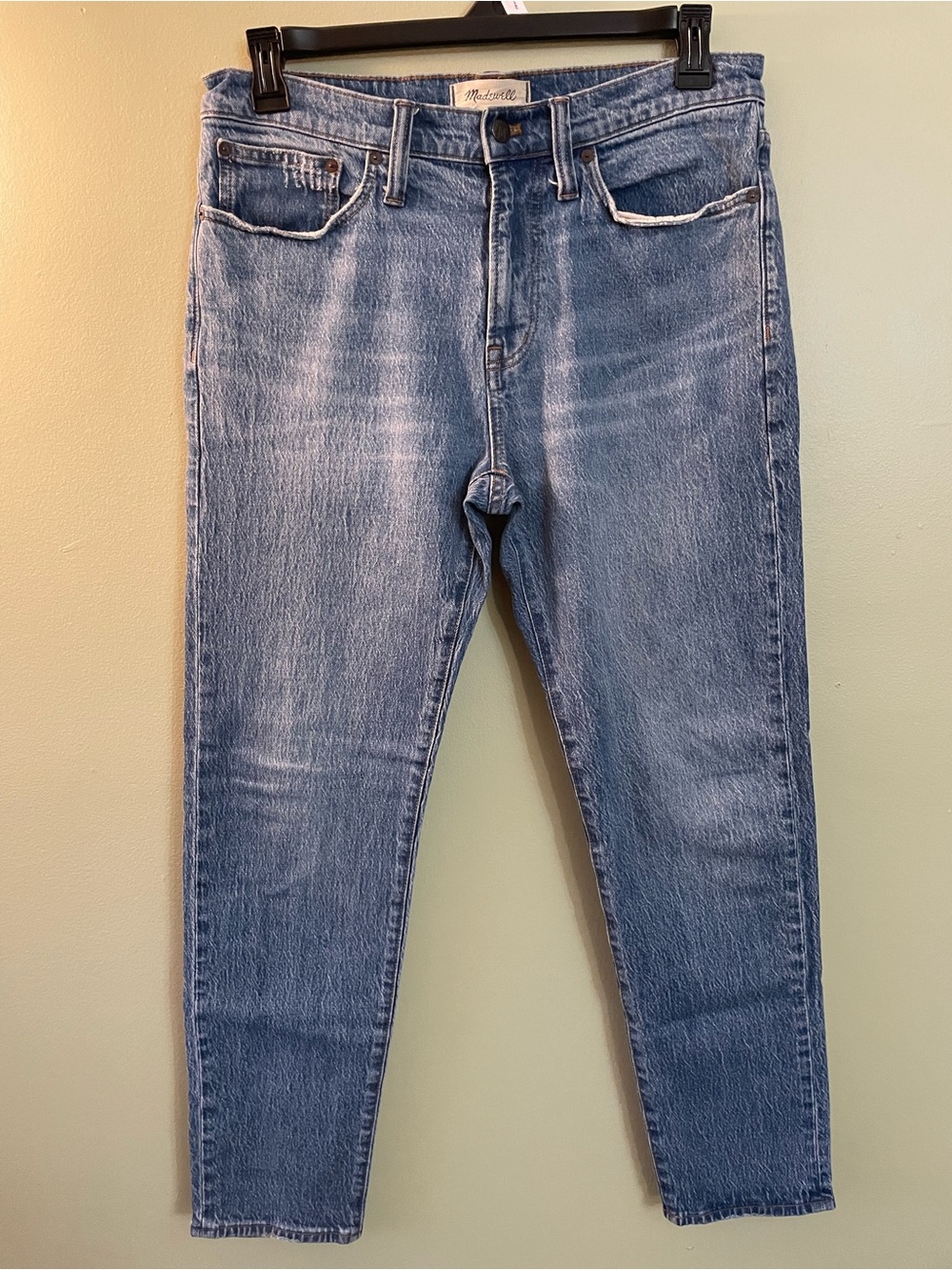 Madewell Men's Washed Blue Slim Straight Jeans